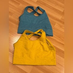 Alphalete Yellow and Blue‎ Sports Bras